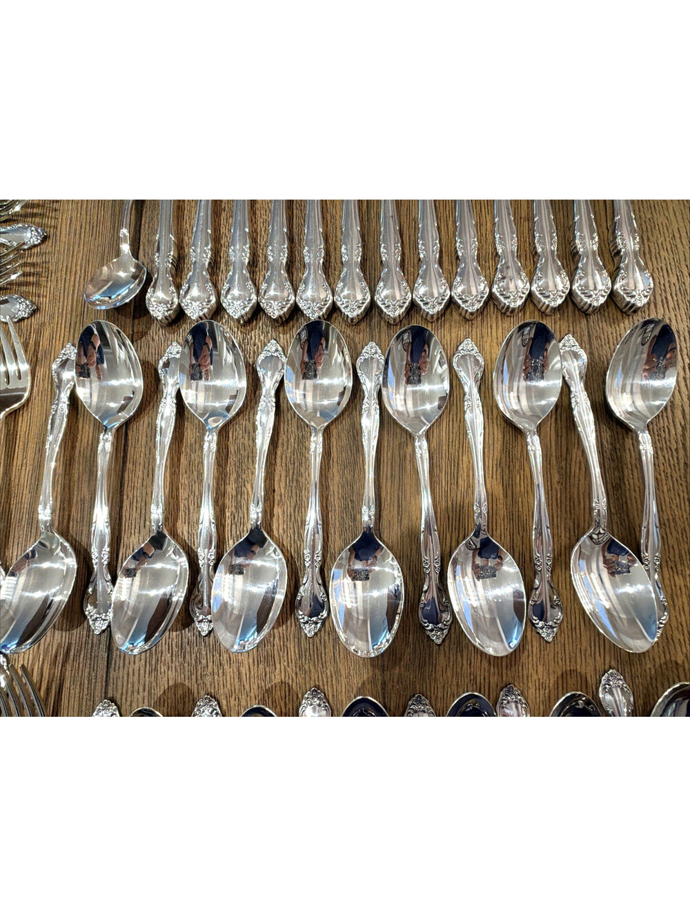 Oneida Community Silverplate Flatware Forks Knives Spoons 12 Servings 63 Pc - Picture 5 of 16
